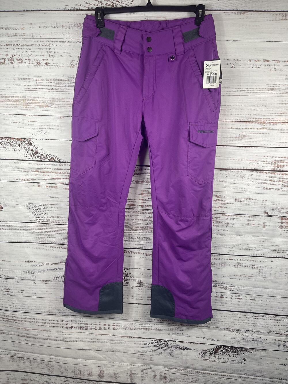 Arctix Snow Pants Size Medium Purple Snowsport Cargo Amethyst Insulated Skiing